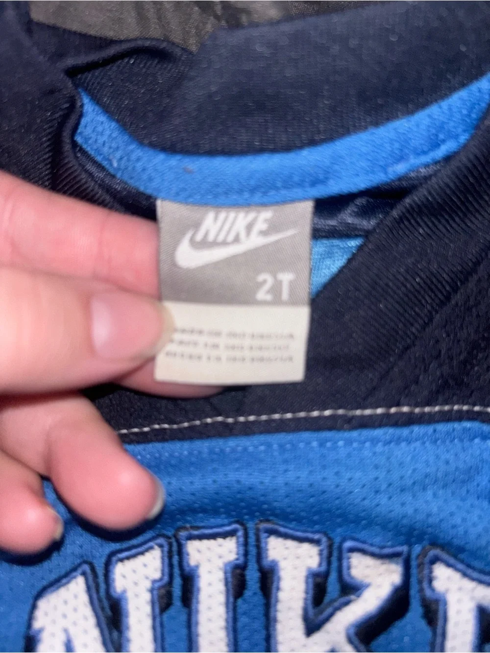 Nike Blue, White & Navy Boys' Basketball Jersey